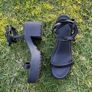 Urban Outfitters Black Platform Sandals
